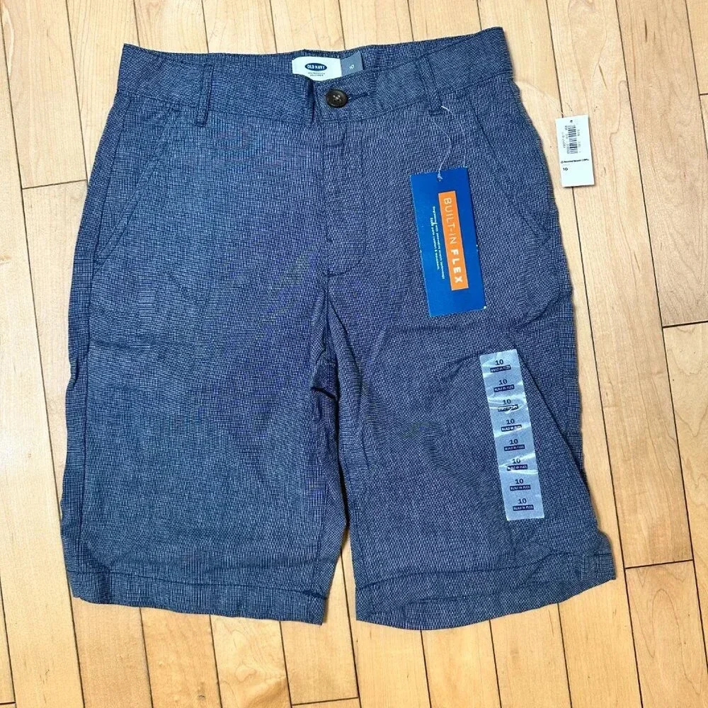 NWT OLD NAVY Linen-like Soft Stretch Chino Shorts - 10